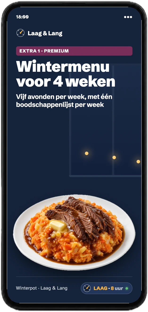 Omslag van het wintermenu voor 4 weken